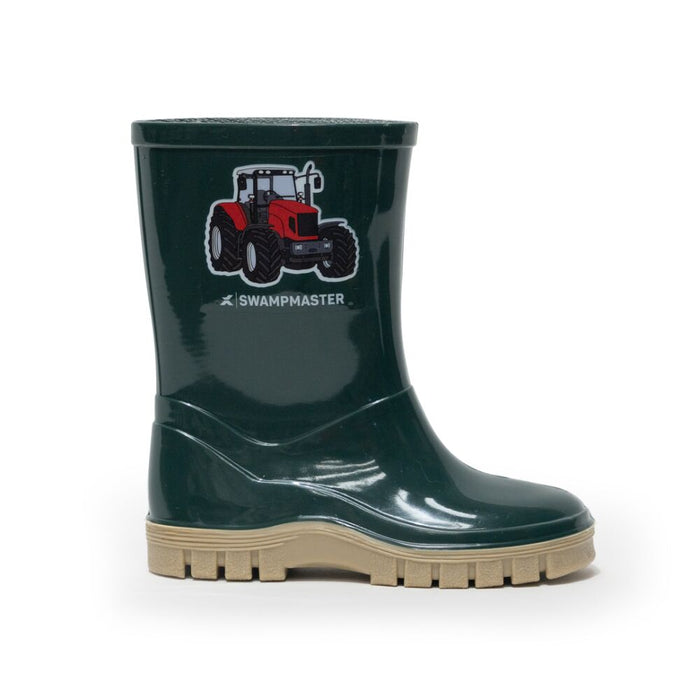 Swampmaster Junior Tractor Wellington Boot Navy/Green/Pink
