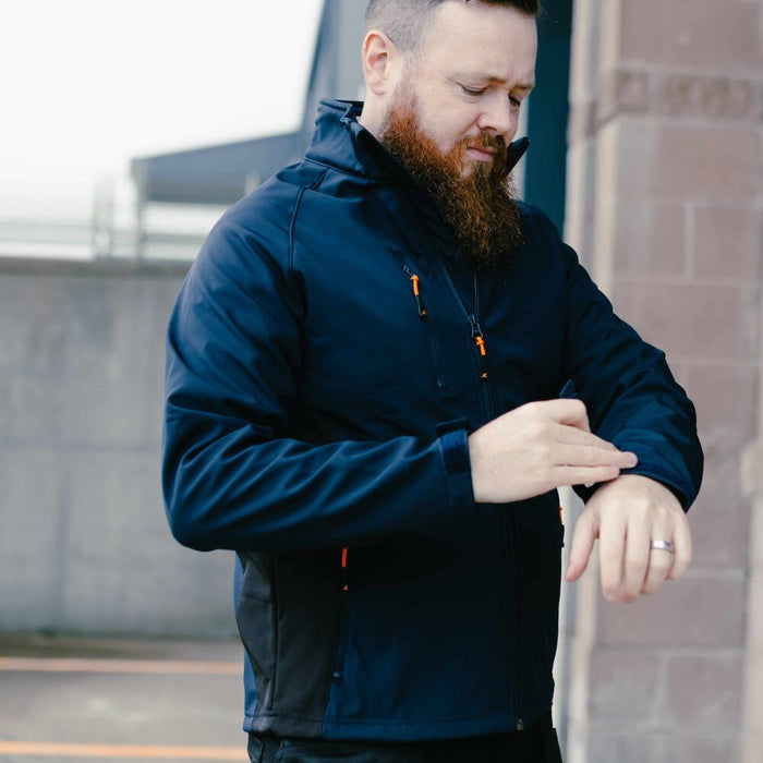 Xpert Core Softshell Jacket - Durable Lightweight Water-Resistant Navy