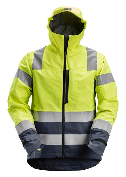 Snickers 1330 Allroundwork High Visibility Waterproof Shell Jacket Class 3