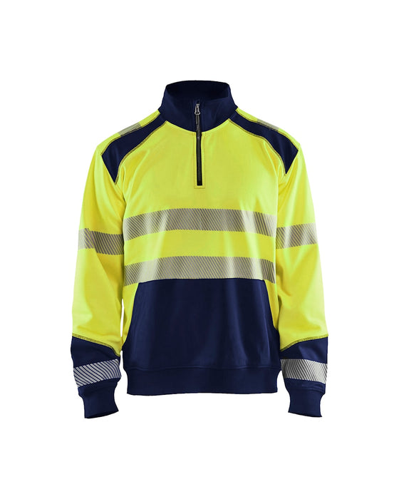 HI-VIS SWEATSHIRT WITH HALF ZIP