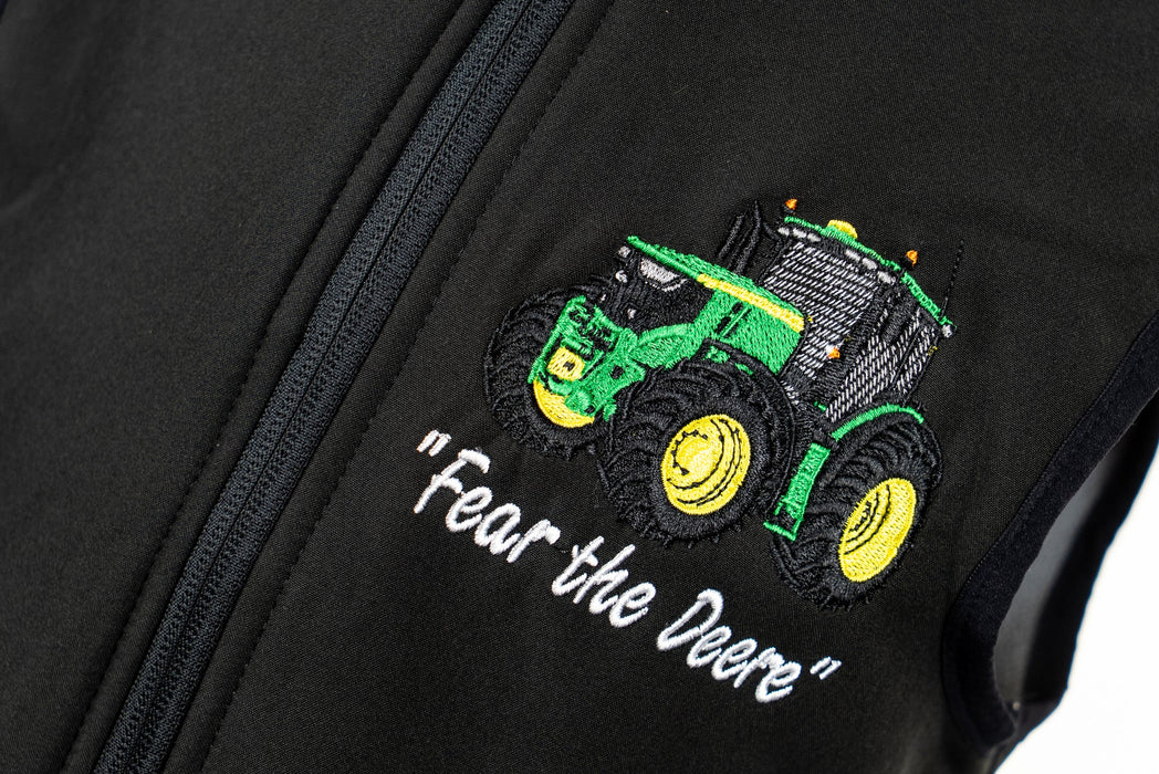 Childrens Softshell Gilet - Tractor (Green) - Black