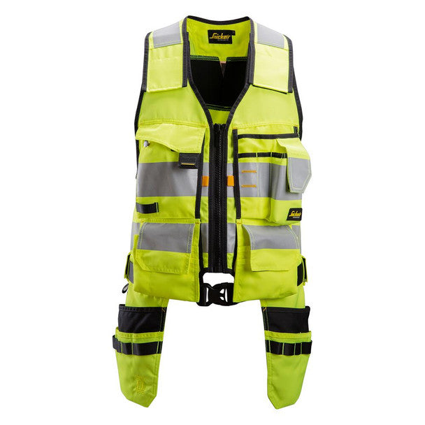 Snickers AllroundWork Hi-Vis Toolvest, Class 1, Yellow
