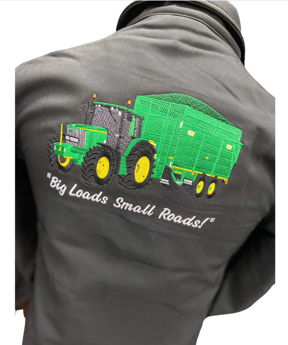 Childrens Softshell Gilet - Tractor (Green) - Black