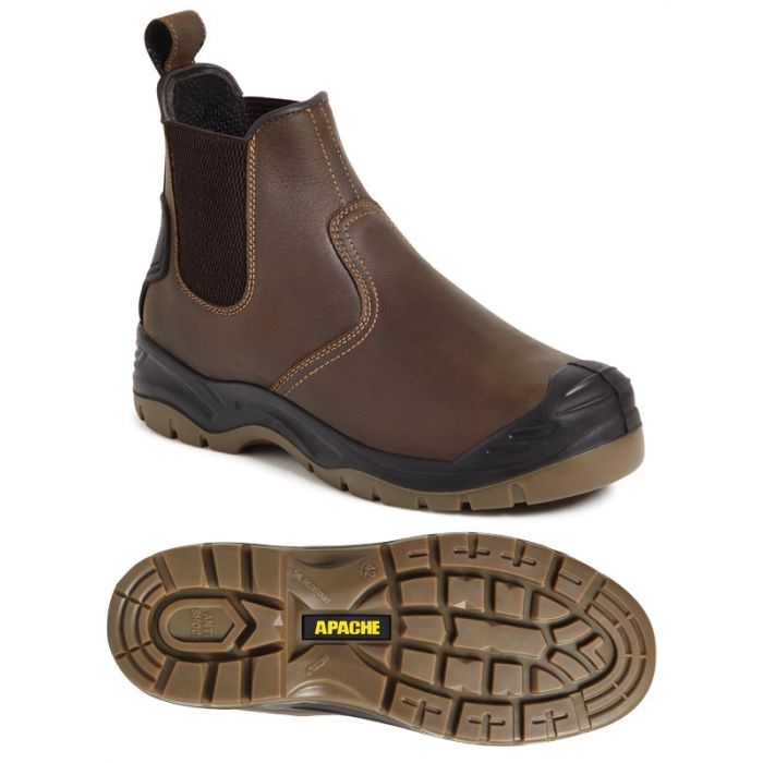 AP715SM Brown Safety Dealer Boot