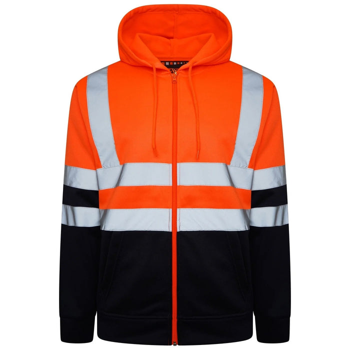 Hi Vis EN ISO 20471 Class 3 Orange/Navy Zipper