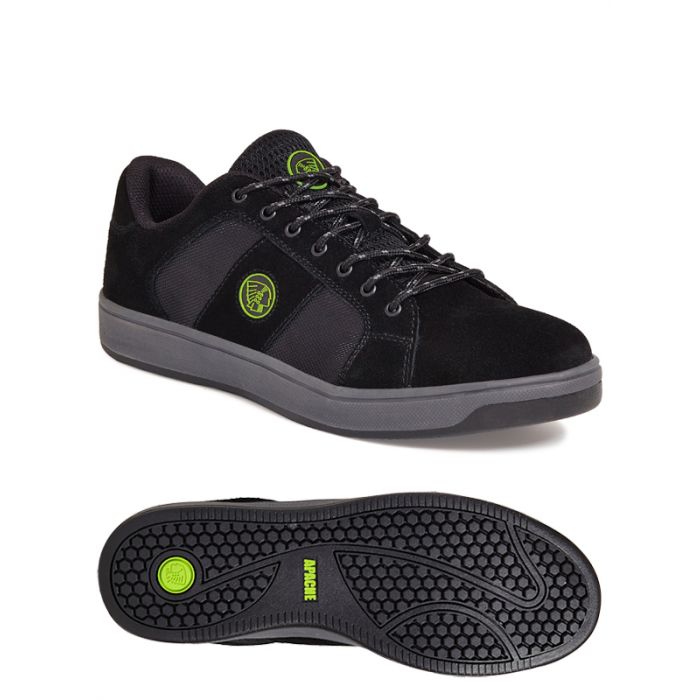 KICK Black Suede Cupsole Safety Trainer