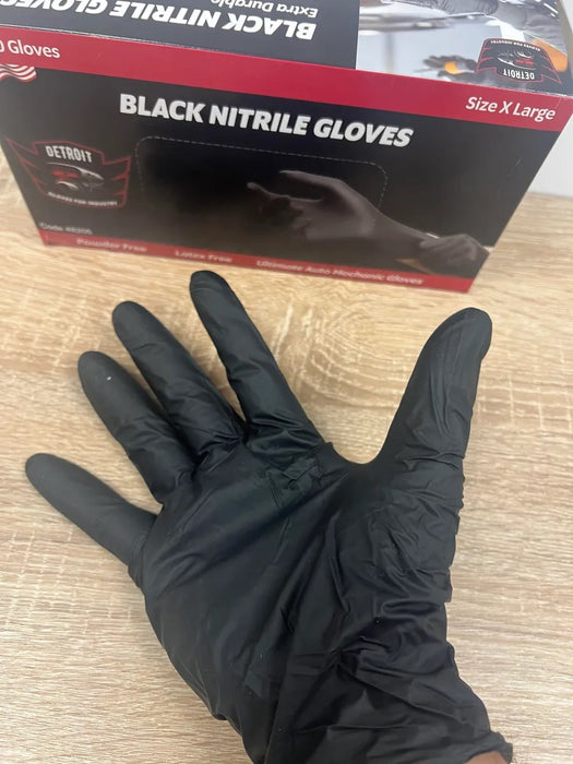 American Black Nitrile Gloves 100 pcs