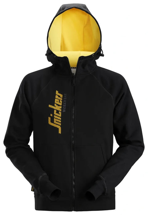 Logo Full Zip Hoodie Black