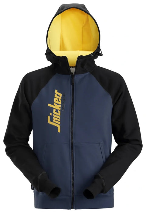 Logo Full Zip Hoodie Navy