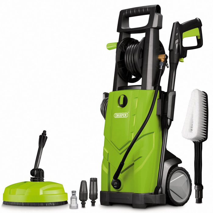 Draper 230V Pressure Washer, 2200W, 165Bar, Green (03095)