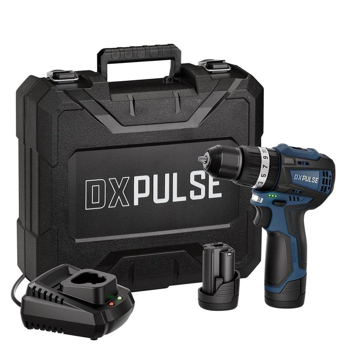 DXPULSE 12V Brushless Combi Drill Kit, 2 x 2.0Ah Batteries, 1 x Charger (27879)