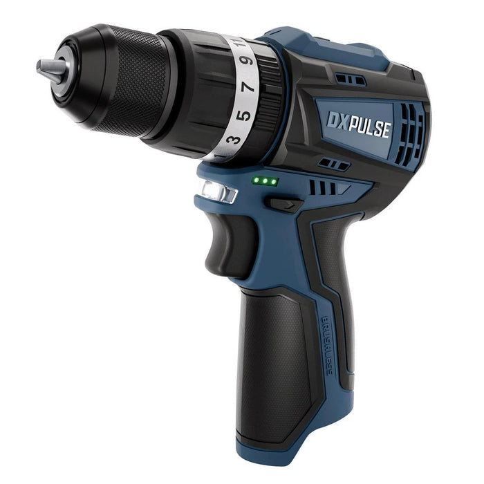 DXPULSE 12V Brushless Combi Drill Kit, 2 x 2.0Ah Batteries, 1 x Charger (27879)