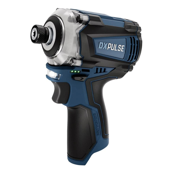 DXPULSE 12V Brushless Combi Drill & Impact Driver Kit, 1/4" Sq. Dr., 2 x 2.0Ah Batteries, 1 x Charger (27983)