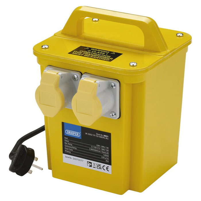 Draper 110V Portable Transformer, 3.3kVA (30621)
