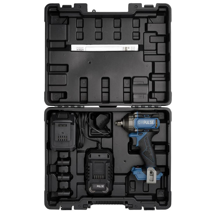 DXPULSE 18V Brushless Impact Wrench Set, 1/2" Sq. Dr., 400Nm, 1 x 4.0Ah Battery, 1 x 2.4A Charger (39661)