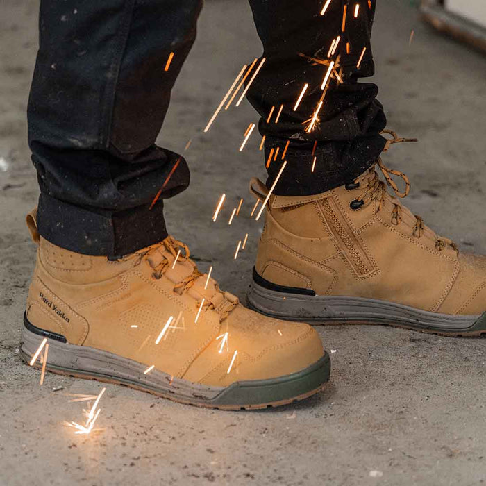 HARD YAKKA 3056 S7S 6" Safety Boots Wheat