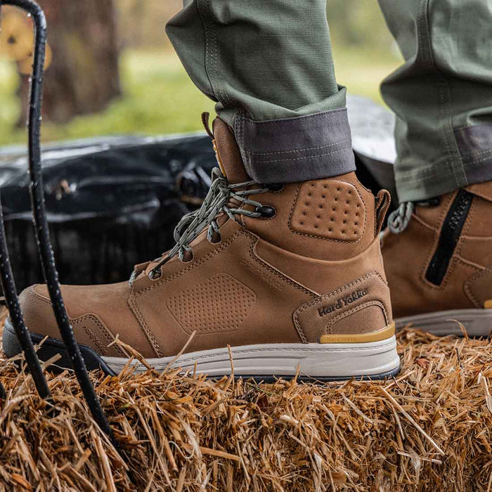 HARD YAKKA 3056 S7S 6" Safety Boots Tobacco