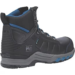 TIMBERLAND PRO HYPERCHARGE - LEATHER SAFETY WORK BOOT BLACK/TEAL