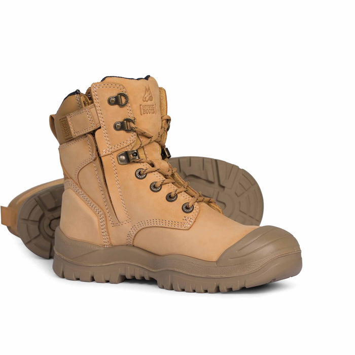 MONGREL 561 SIZE ZIP SAFETY BOOTS - STONE