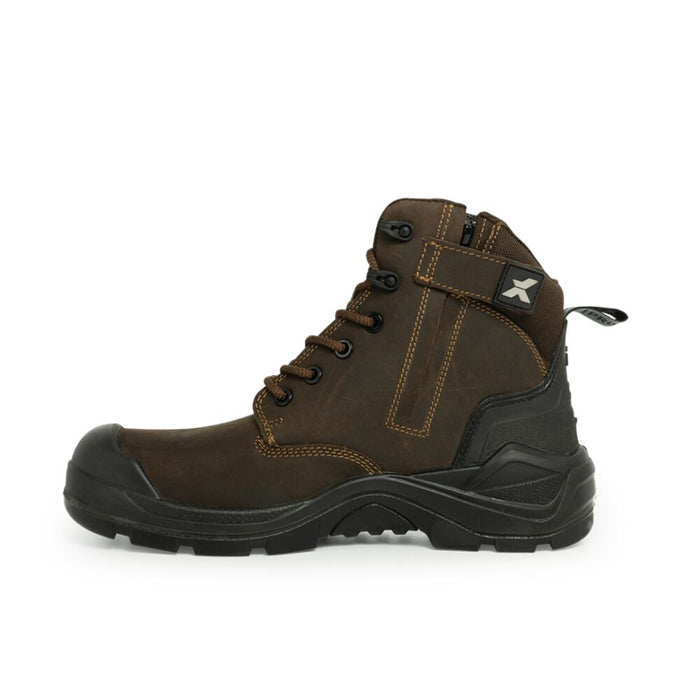 Xpert Pro Zipster S3L Safety Zip-Side Work Boot Brown