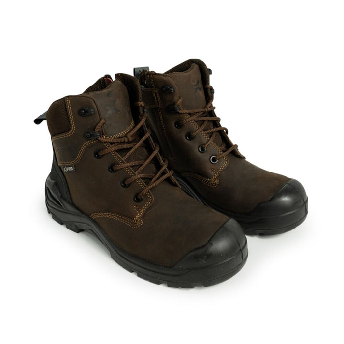 Xpert Pro Zipster S3L Safety Zip-Side Work Boot Brown