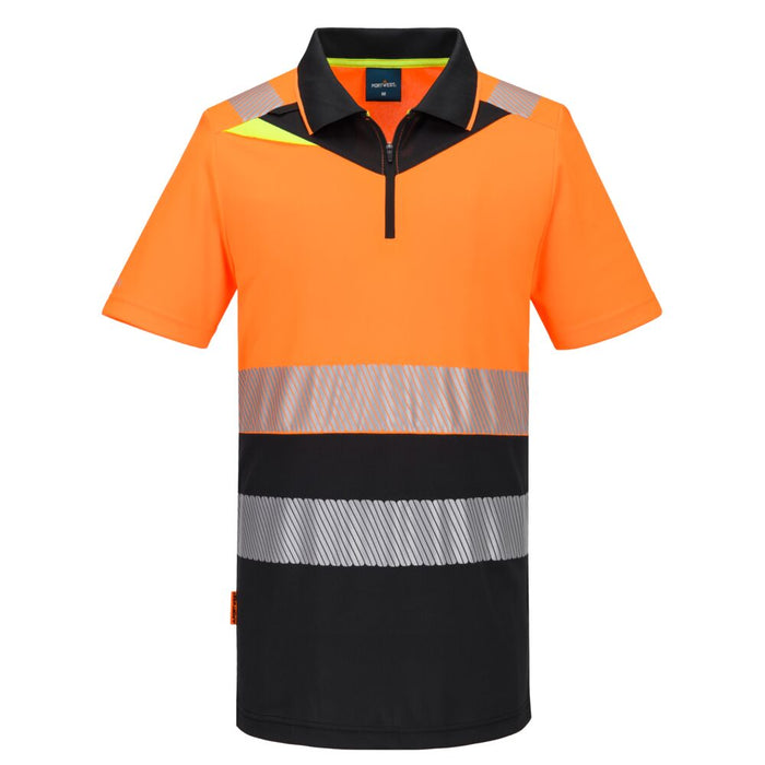 Portwest DX435 - DX4 Hi-Vis Zip Class 1 Polo Shirt