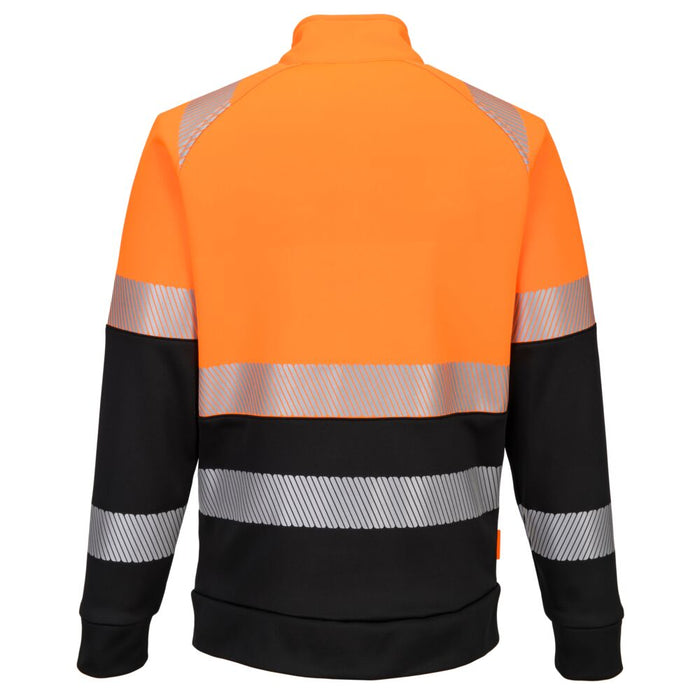 Portwest DX490 - DX4 Hi-Vis Class 1 Funnel Neck Zipped Sweatshirt