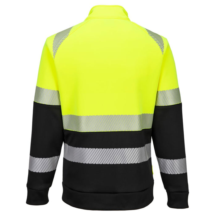 Portwest DX490 - DX4 Hi-Vis Class 1 Funnel Neck Zipped Sweatshirt