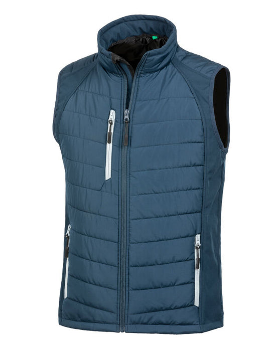 R238X Result Compass Padded Softshell Gilet Navy