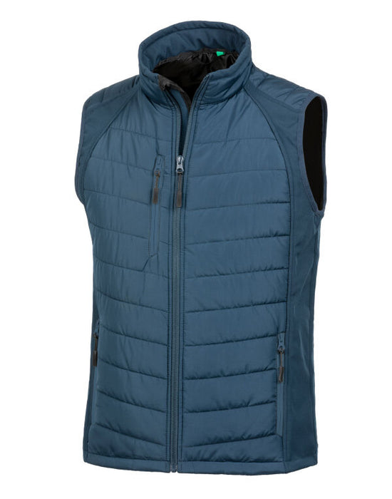 R238X Result Compass Padded Softshell Gilet Navy