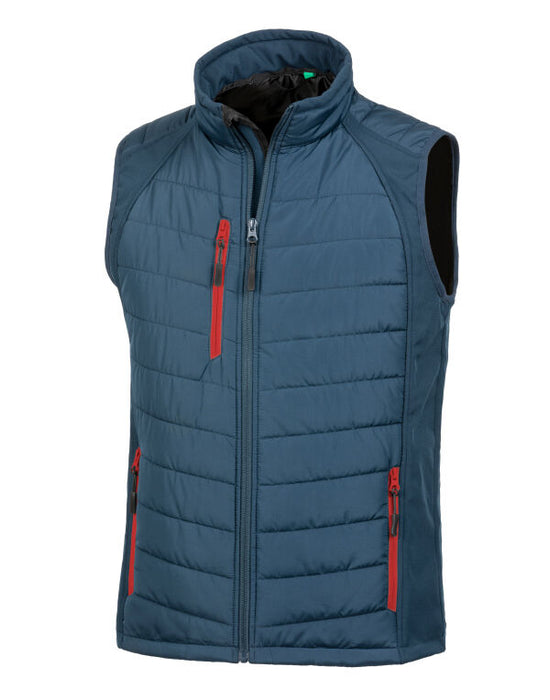 R238X Result Compass Padded Softshell Gilet Navy