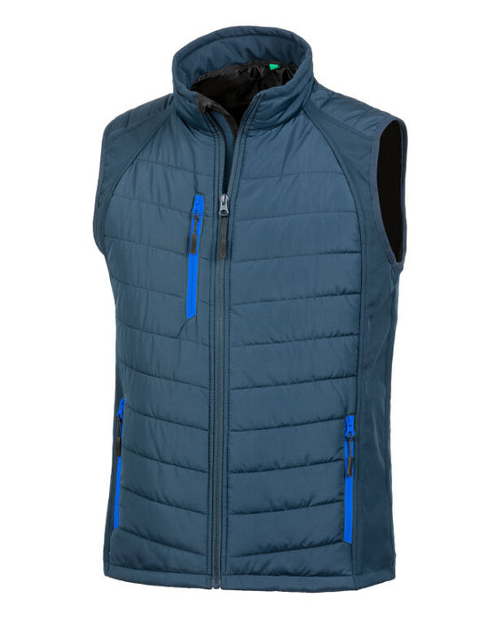 R238X Result Compass Padded Softshell Gilet Navy