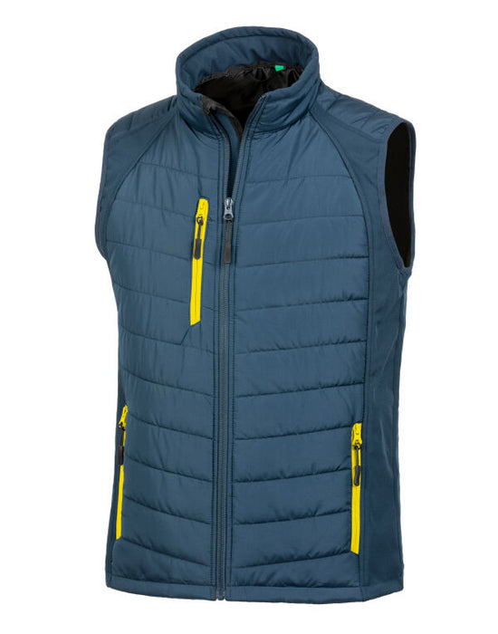 R238X Result Compass Padded Softshell Gilet Navy