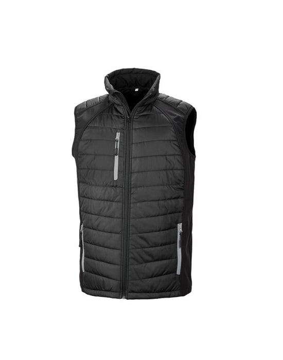 R238X Compass Padded Softshell Gilet Black
