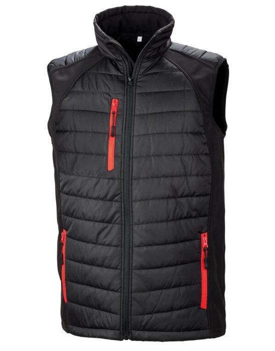 R238X Compass Padded Softshell Gilet Black