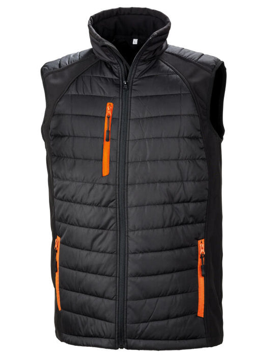 R238X Compass Padded Softshell Gilet Black