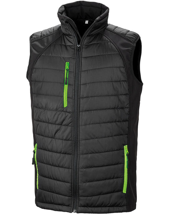 R238X Compass Padded Softshell Gilet Black