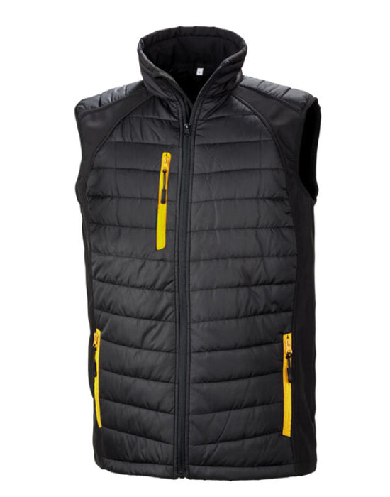 R238X Compass Padded Softshell Gilet Black